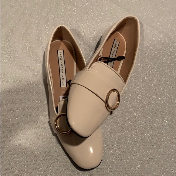 Zara Shoes Zara Cream Colored Loafers Poshmark